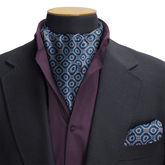 W21-SEED OF LIFE SILK CRAVAT & POCKET SQUARE SET